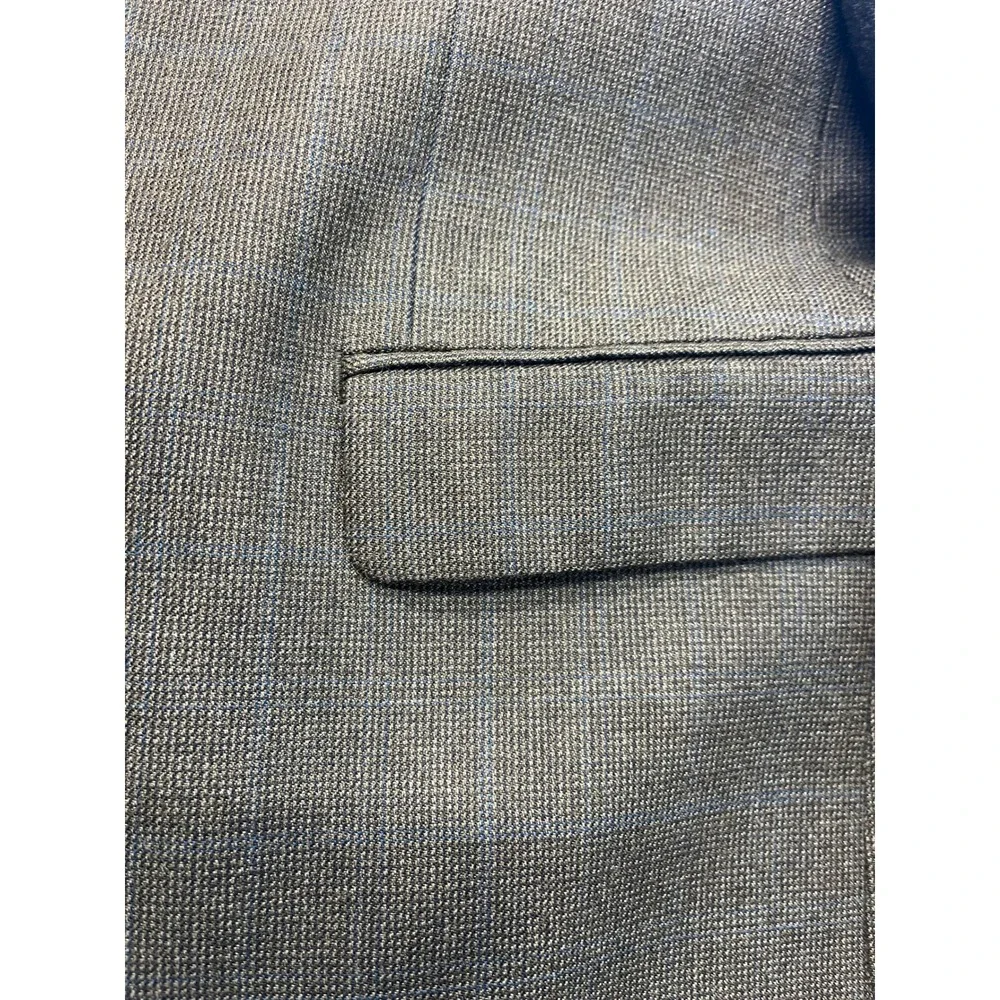 Ralph Lauren Men 46R Blazer Brown Blue Check Wool Sport Coat Dillards 46 Regular